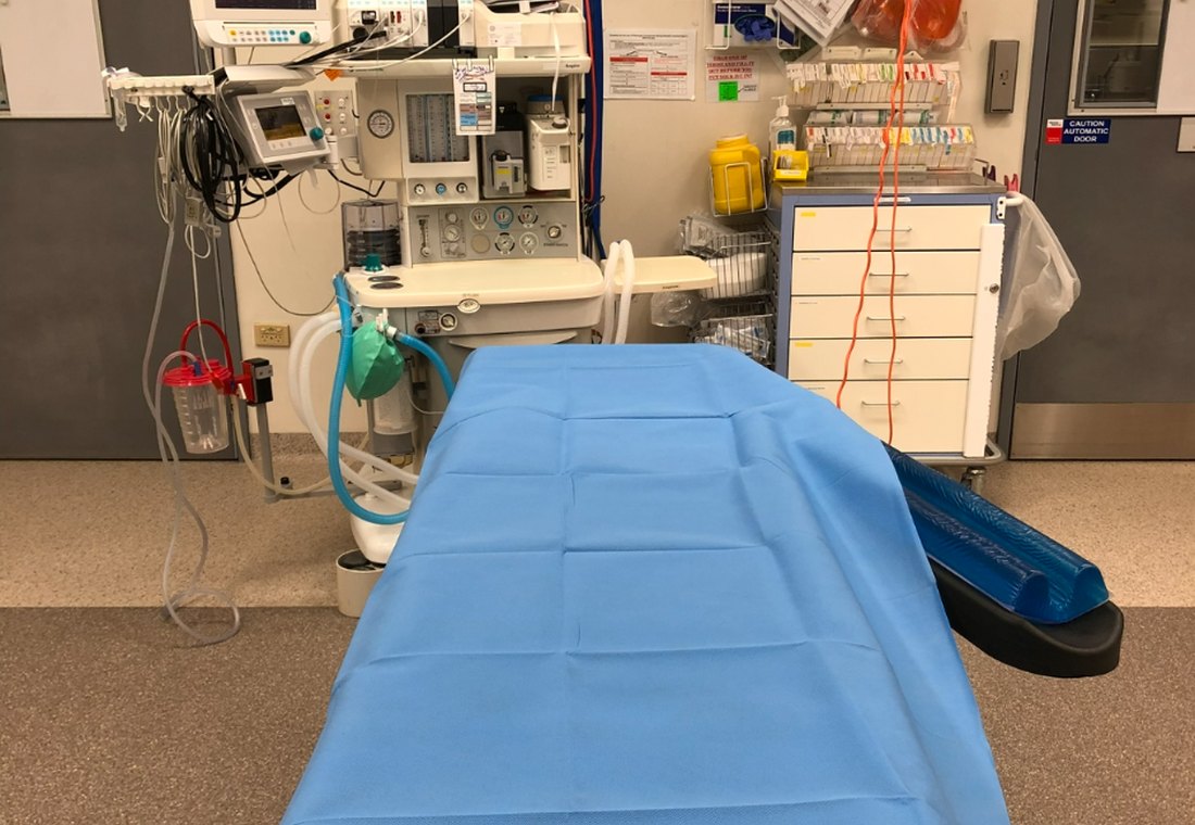 Prepared anaesthetic theatre